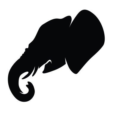 Bir aslanın siluetinin vektör çizimi