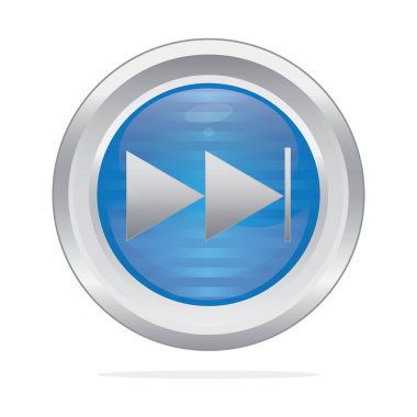 Gri arkaplanda beyaz desenli mavi parlak simge