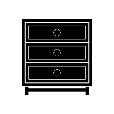 mobilya ikonu vektör illüstrasyonu