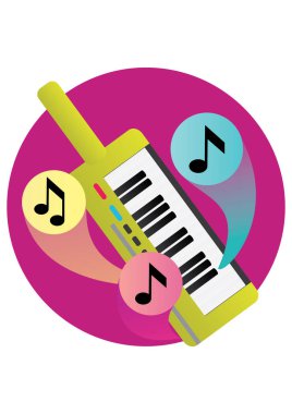 Modern bir müzik simgesinin vektör çizimi