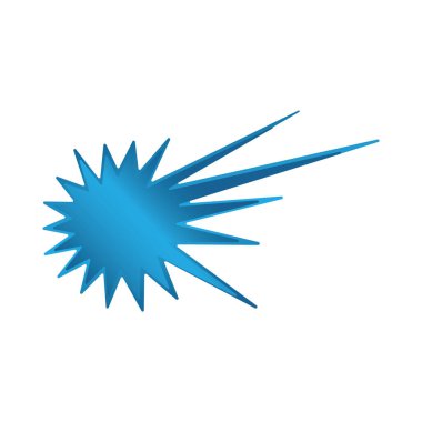 Yıldırımlı mavi güneşin vektör çizimi