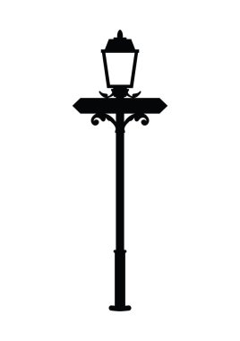 Sokak lambası beyaz arkaplanda izole