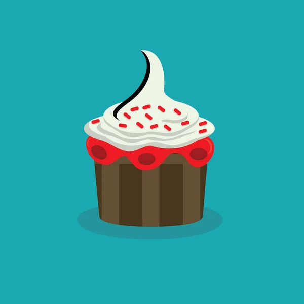 Vector Creativo Ilustración Cupcake — Vector de stock