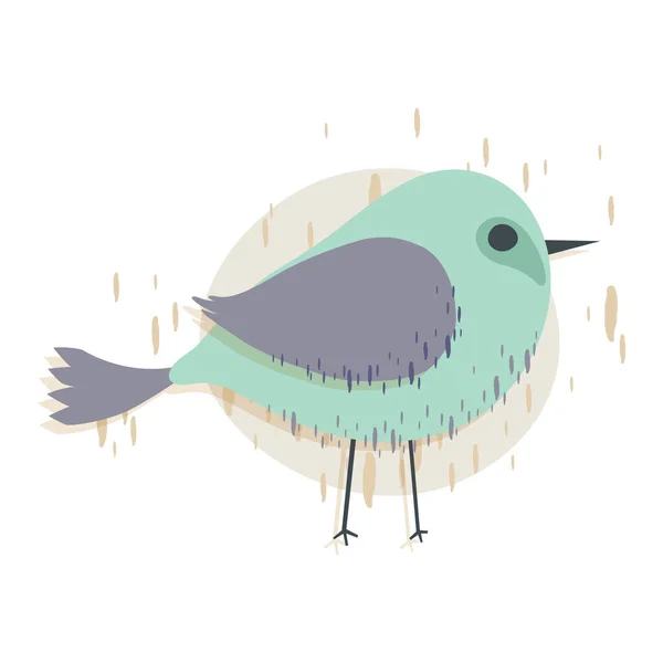 Vektorová Ilustrace Ptáka Bílém Pozadí — Stockový vektor