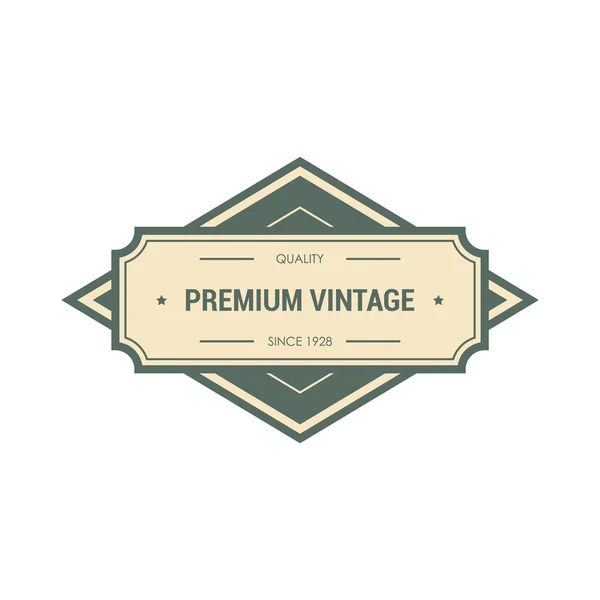 Vetor Etiqueta Vintage Com Ornamento Retro — Vetor de Stock