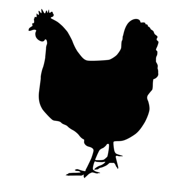 Icono Pollo Sobre Fondo Blanco — Vector de stock