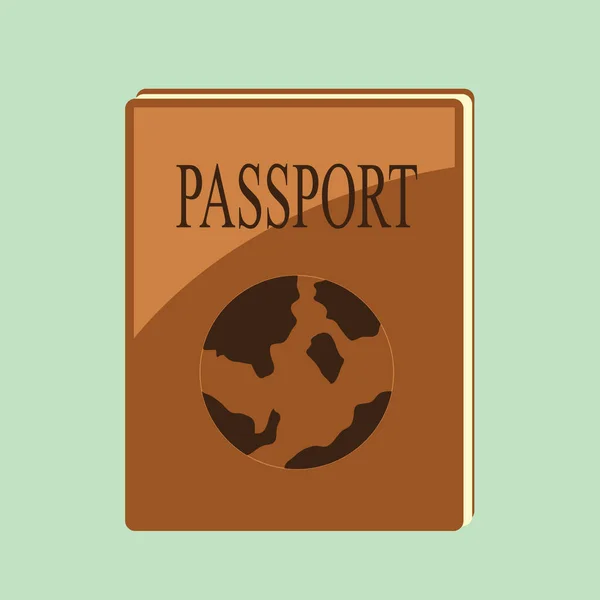 Pasaportlu Bir Kağıdın Vektör Çizimi — Stok Vektör
