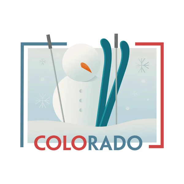 Vector Illustration Colorado State — Stock Vector