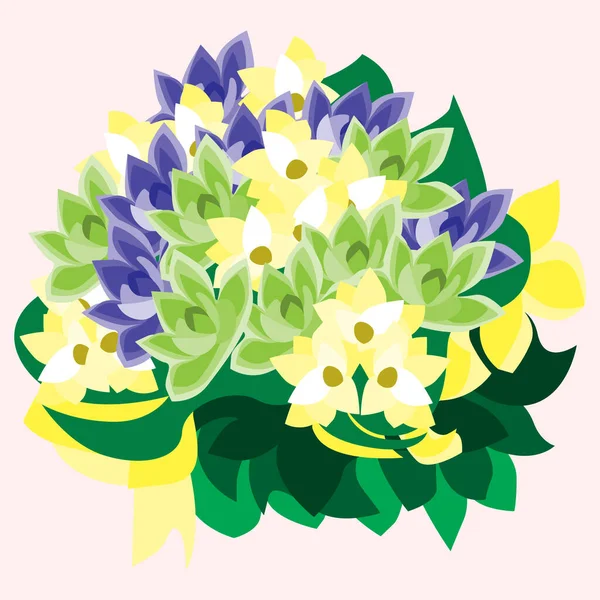 Vector Ilustración Hermosas Flores — Archivo Imágenes Vectoriales