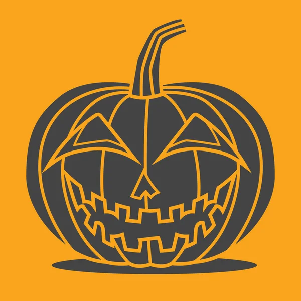 Halloween Abóbora Ícone Vetor Ilustração — Vetor de Stock