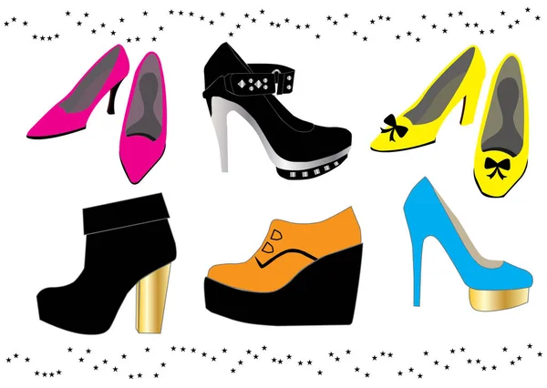 Illustration Vectorielle Chaussures Pour Femmes — Image vectorielle