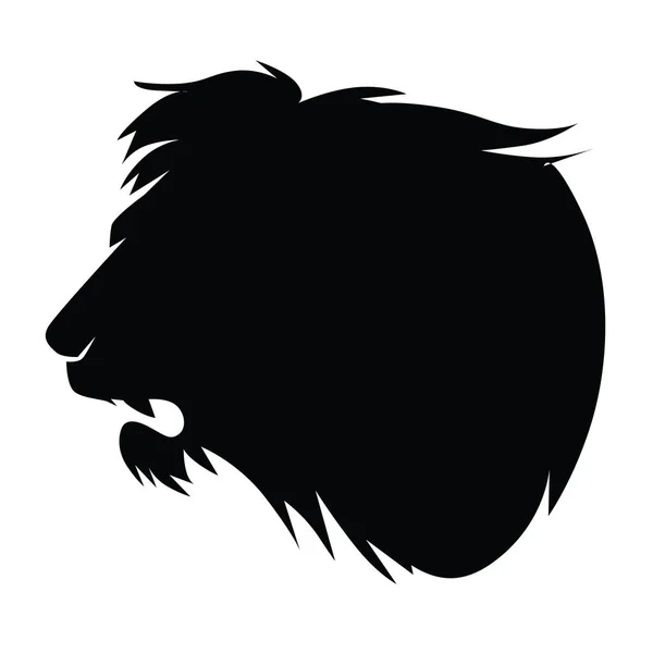ライオンの頭のベクトルシルエット — ストックベクタ