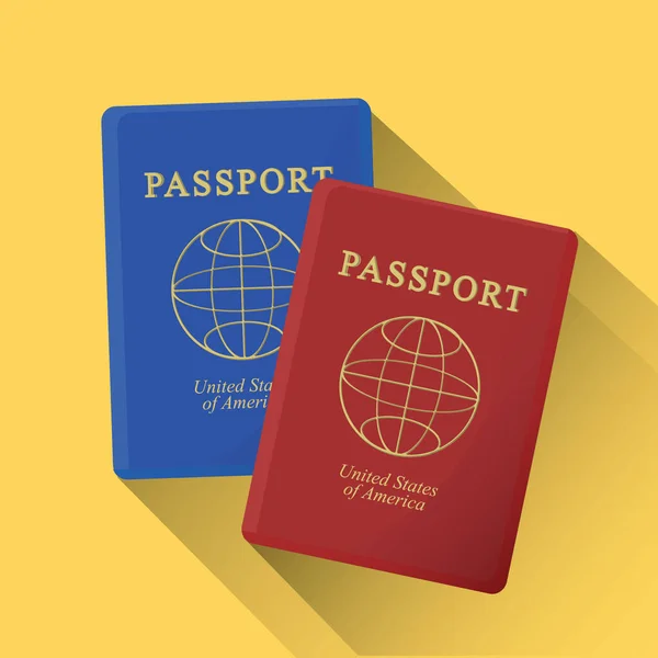 Pasaport Simgesinin Vektör Illüstrasyonu — Stok Vektör
