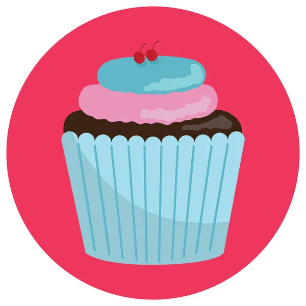 Cupcake Symbol Vektorillustration — Stockvektor