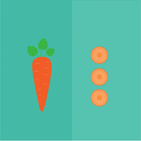 Vector Flat Design Vegetables Icon Isolated Background — Stock Vector