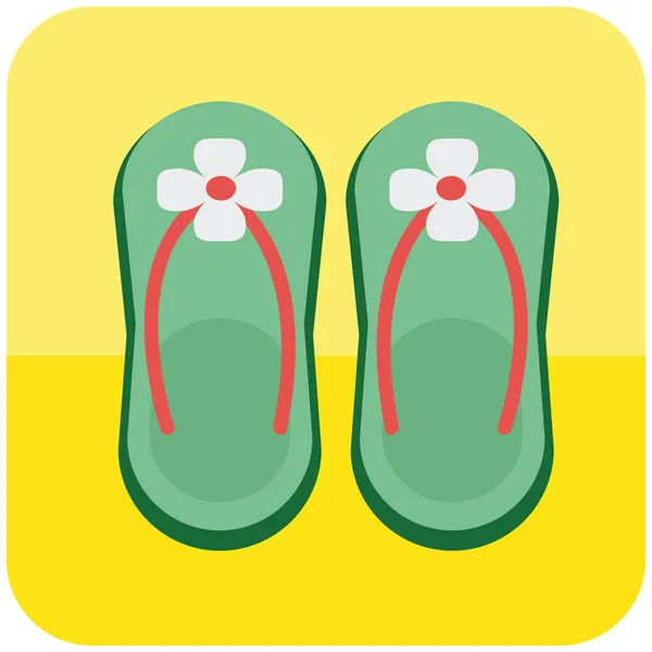 Vektor Illusztráció Nyári Divat Flip Flops — Stock Vector