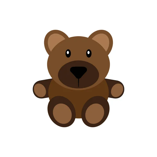 Teddybär Symbol Vektor Illustration Grafik Design — Stockvektor