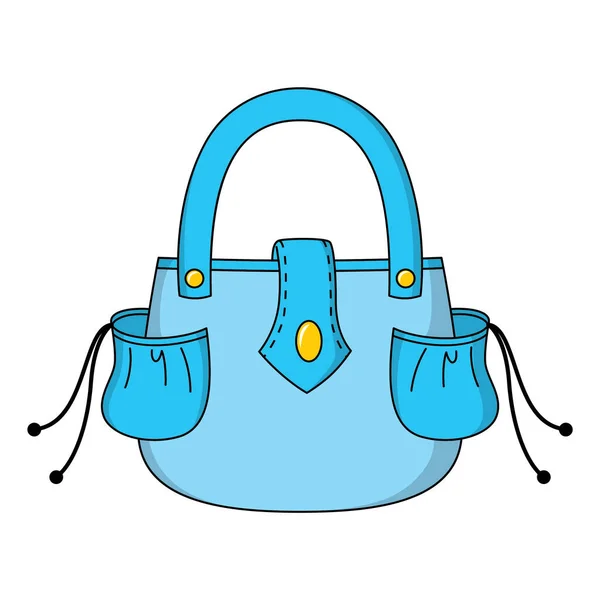 Ilustración Vectorial Una Bolsa Con Bolso Mano — Vector de stock