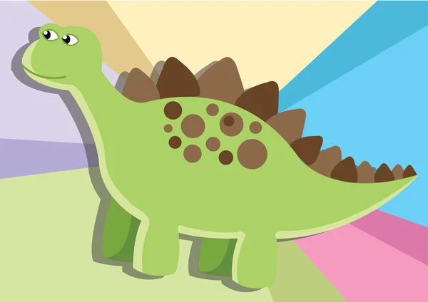 Ilustración Vectorial Dinosaurios Dibujos Animados — Vector de stock