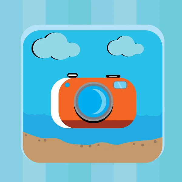 Camera Vector Illustration Icon Element Background — Stock Vector
