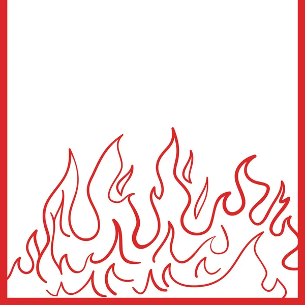 Ilustracja Wektora Płomienia Ognia — Wektor stockowy