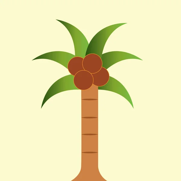 Palm Tree Icon Vector Illustration Graphic Design — Stock Vector