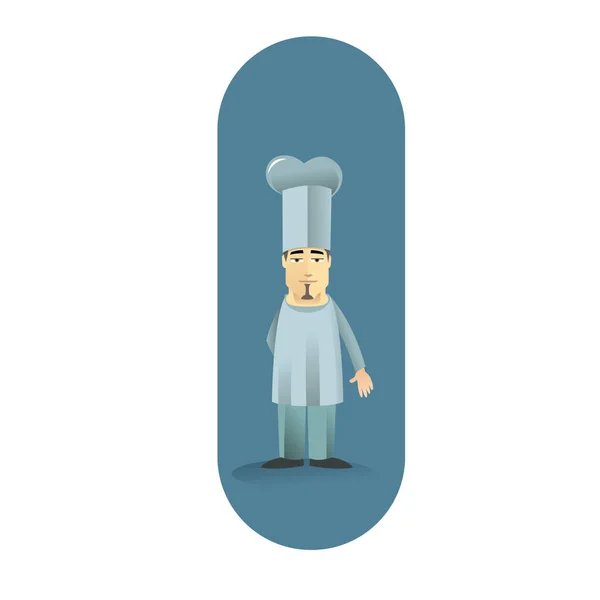 Vektor Illustration Einer Comicfigur Eines Kochs — Stockvektor