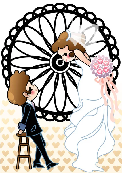 Εικονογράφηση Διάνυσμα Έννοιας Γάμου — Διανυσματικό Αρχείο