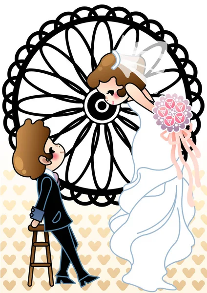 Icono Concepto Boda Vector Ilustración — Archivo Imágenes Vectoriales