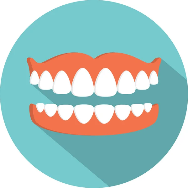 Dental Flat Icon Vector Illustration — Stock Vector