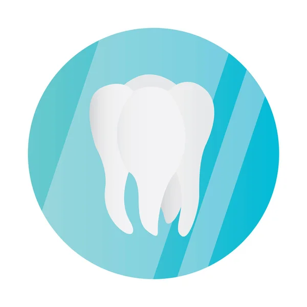 Icono Del Diente Símbolo Cuidado Dental Ilustración Vectorial — Vector de stock