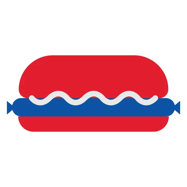 Illustration Vectorielle Icône Nourriture Hot Dog — Image vectorielle