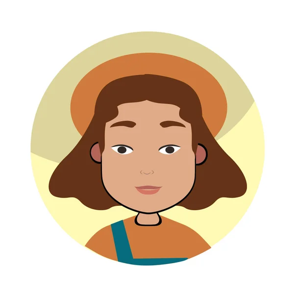 Woman Portrait Avatar Icon Vector Illustration Graphic Design — Stock Vector