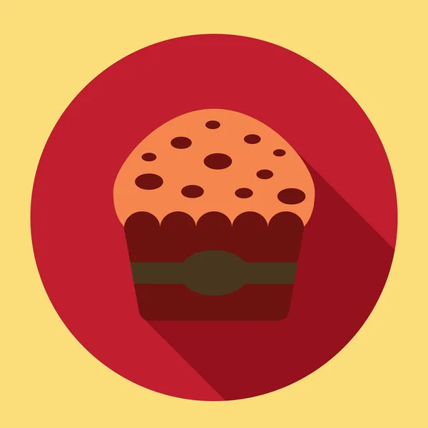 Vektorová Ilustrace Ikony Cupcake — Stockový vektor