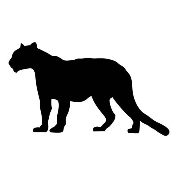 Silueta Puma — Vector de stock