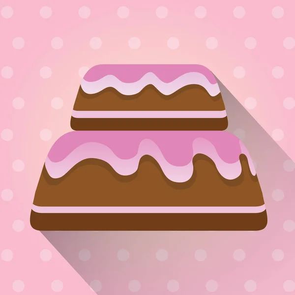 Kuchen Symbol Cartoon Illustration Von Donut Vektorsymbolen Für Das Web — Stockvektor