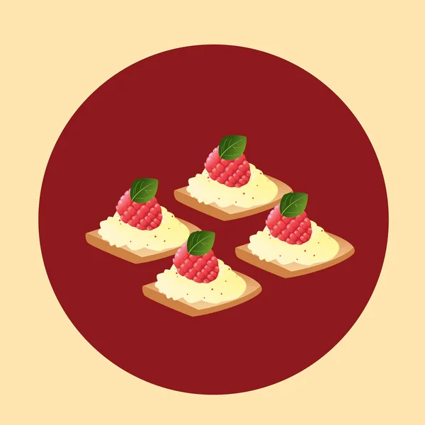 Vektor Illustration Von Köstlichem Dessert — Stockvektor