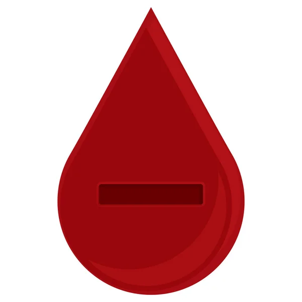 Illustrazione Del Vettore Icona Goccia Sangue Rosso — Vettoriale Stock