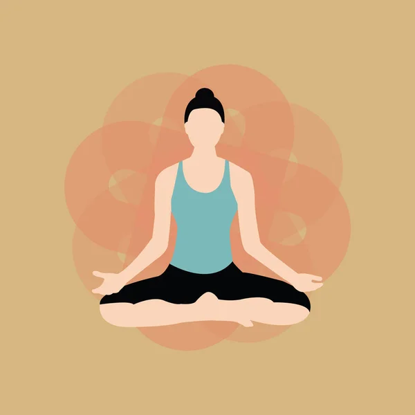 Yoganın Yaratıcı Vektör Illüstrasyonu — Stok Vektör