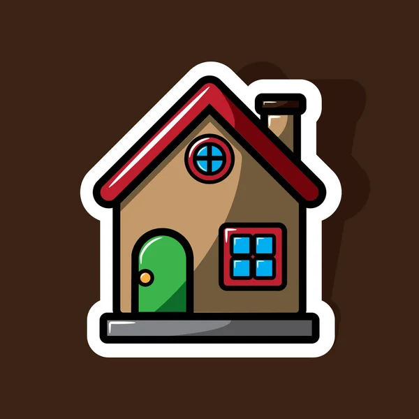 Building House Icon Vector Illustration Graphic Design — Stock Vector