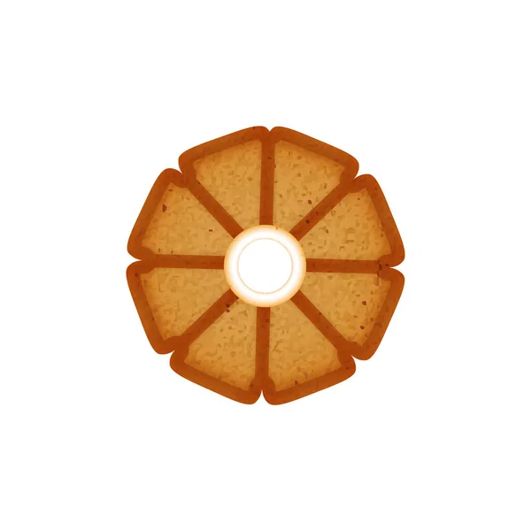 Векторная Иллюстрация Вкусного Печенья Завтрак — стоковый вектор
