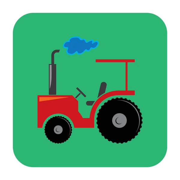 Farm Traktor Ikon Vektor Illusztráció Grafika Tervezés — Stock Vector