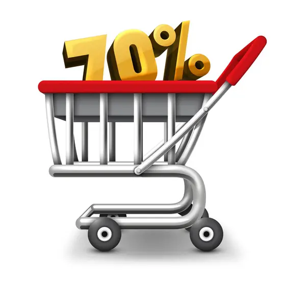 Shopping Cart Discount — Stock Vector