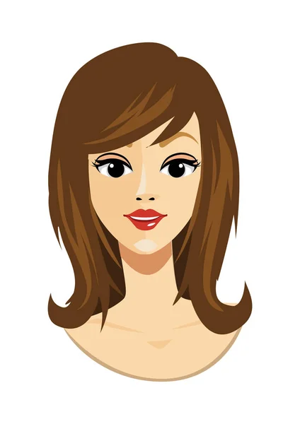 Woman Face Icon Vector Illustration Graphic Design — Stock Vector