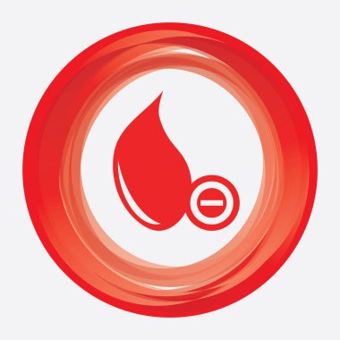 İzole edilmiş kırmızı içecek ikonunun vektör çizimi