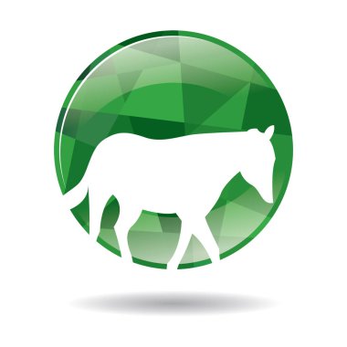 İnek siluetinin vektör çizimi