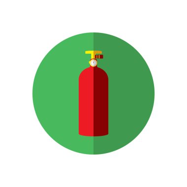 Yangın söndürme ikonu düz renk şeklinde. vektör illüstrasyonu.