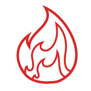 ateş alev ikonu vektör illüstrasyonuName 
