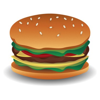 Bir hamburgerin vektör çizimi