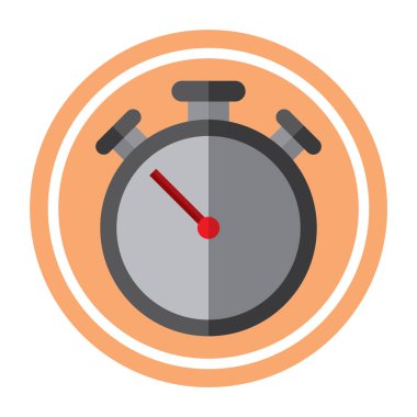 Kronometre simgesi, vektör çizimi. düz tasarım biçimi